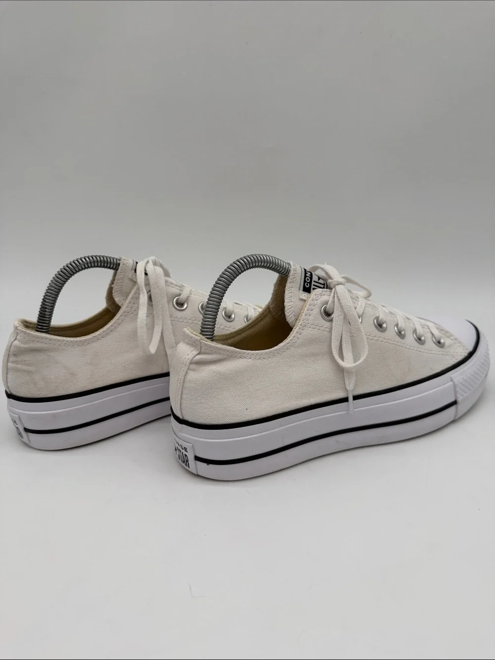 Converse Chuck Taylor All Star White Lift Low Platform Womens 8 Sneakers 560251F - Picture 10 of 16